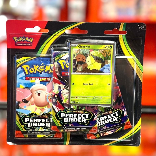 Pokemon TCG Perfect Order 3 Pack Blister Chikorita